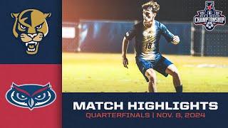 Match Highlights: Florida Atlantic vs. FIU | 2024 American Men's Soccer Quarterfinals