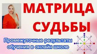 Результаты участников обучения «Матрица Судьбы» на промежуточном этапе. Онлайн школа. Татьяна Дивия