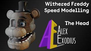 [Blender/FNAF] Speed Modelling: Withered Freddy | Part 1: The Head