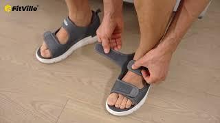 Best Sandals for Wide Feet & Swollen Feet | FitVille EasyTop Recovery Sandal V3
