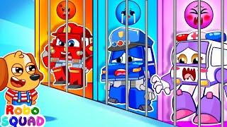 Which Emotional Prison Will Gildoo Choose?| Peek A Boo Song | Nursery Rhymes | Robosquad Kids Songs