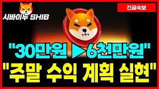 [시바이누 코인] “현재 완벽한 저점” 주말 50,000% 수익 계획 실현! 고래 물량 대거 이동! 필수시청!