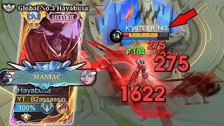 MANIAC GLOBAL HAYABUSA FAST HAND 1HIT BUILD 2024 -Mobile Legends