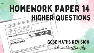 Half Past Paper - Week 14 - Higher (Non-Calculator) Edexcel GCSE Maths - Maths Revision