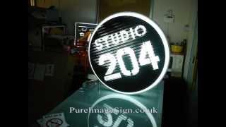 Circular Double Side Illuminated Projecting Light Box 80cm