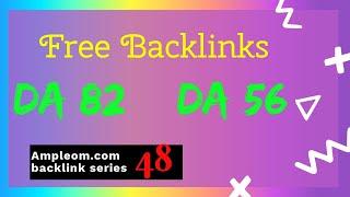 2 free backlinks DA 82: Ampleom.com backlink series 48