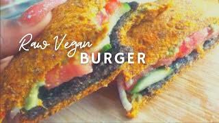 Raw Vegan Challenge Day 7 | How to Make Raw Vegan Burger |  Korenn Rachelle