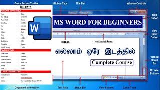 Ms Word Full tutorial in Tamil | Part 1 | Ms word for beginners in Tamil