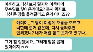 (반전사연)남편의 바람으로 이혼하려는데 내가 빌려준 1억을 못 갚겠다고 땅으로 준다는 시모..시모가 한달 후 게거품 물며 찾아오는데ㅋ[라디오드라마][사연라디오][카톡썰]