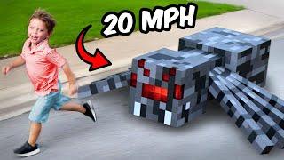 We made a GIANT real-life Minecraft Spider!