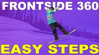 How to FRONTSIDE 360 a jump on a snowboard!