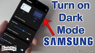 How to Turn ON or OFF Dark Mode Samsung Smartphone