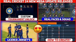 Real Cricket 24 New Update Released | How To Unlock Custom Tournament In Rc24 Tournament Unlock Free