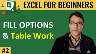 MS Excel tutorial For Beginners Part-2| Learn excel in hindi | fill series and table making in excel