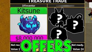 What do PEOPLE trade for KITSUNE FRUIT in Blox Fruits? (INSANE OFFERS)