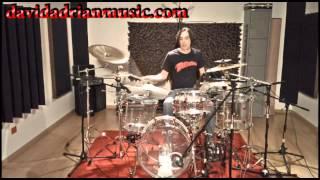 David Adrián testing custom acrylic drum set (All playing NO talking)