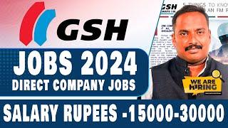 GSH Group  - Direct Employment Announcement - Grate Opportunity in Tamilnadu 2024 -  Tamil | VVVSI