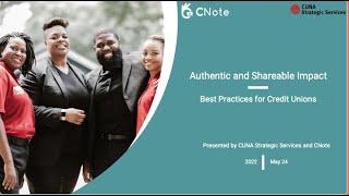 Authentic and Shareable Impact | Best Practices for Credit Unions