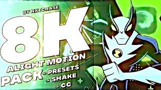 8K Alight Motion Pack by nxtchase - presets,shake,etc