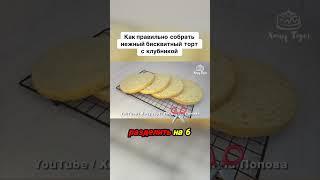  Как правильно собрать нежный бисквитный торт с клубникой 