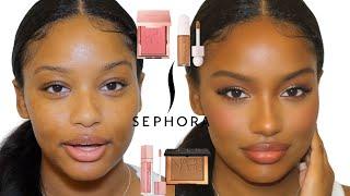 GOLDEN BRONZE FULL-GLAM MAKEUP TUTORIAL| HUGE SEPHORA TRY-ON HAUL