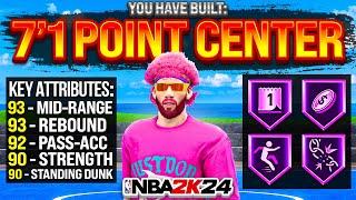 This 7’1 POINT CENTER has RUINED NBA 2K24… DEMIGOD 7'1 ISO BUILD!