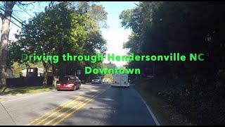 NORTH CAROLINA BACKROADS - Driving through Hendersonville NC Downtown