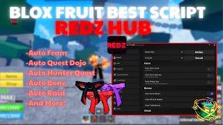 No Key Script Blox Fruit Mobile REDZ HUB  FRUIT RAIN , AUTO FARM & GIVEAWAY | Arceus X Fluxus Delta