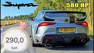 580HP TOYOTA SUPRA A90 *PURE 800 TURBO* // 100-200 DRIFT SOUND & POV