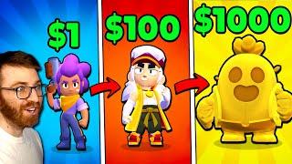 What $1 vs $100 vs $1000 Gets You in Brawl Stars! 