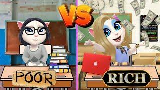 RICH SCHOOLGIRL vs POOR SCHOOLGIRL! My Talking Angela 2