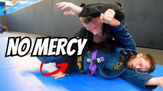 Black Belt BEATS UP Purple Belt... | BJJ Rolling Commentary