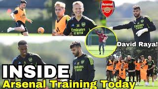 David Raya First TrainingArsenal training today,Zinchenko & Reiss Nelson Ready, Jurrien Timber