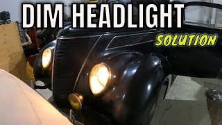 I can't see!  Sealed beam headlight conversion for old cars.