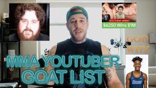 Ranking MMA YouTubers GOAT List - Whose The Best - MMA GURU, MMA EXPERT, BEDTIME MMA, LUCAS TRACY