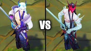 Spirit Blossom Yone vs Original / Classic Yone Skins Comparison (League of Legends)