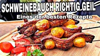 Schweinebauch Spieße mega geniales Rezept .. | The BBQ BEAR