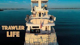 TRAWLER LIFE #44 full time BOAT FAMILY pirate hiding spots on a Nordhavn 55