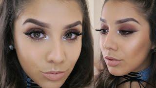 Deep Red W/ Glitter Inner Corners Makeup Tutorial | MarianneMMakeup