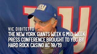 The New York Giants Week 6 Mid-Week Press Conference brought to you by Hard Rock Casino AC 10/19