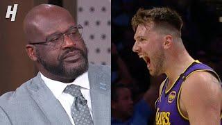 SHAQ & TNT Crew reacts to Luka Doncic 1st HALF against Dallas 