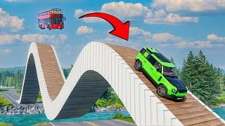 Cars vs Roller Coaster Bridge BeamNG Drive Challenge Ends in Total Destruction!