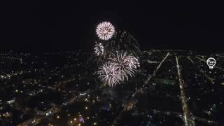 Фейерверк посвященный дню города Майкоп. (10.09.16 г.) Съемка с квадрокоптера QM video