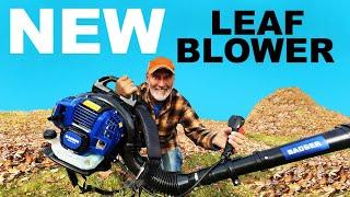 LEAF BLOWER IN THE WOODYARD Wild Badger wb52bpb!