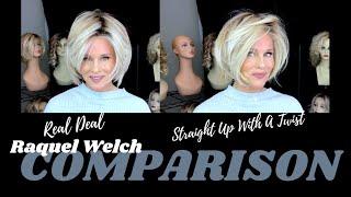 REAL DEAL vs STRAIGHT UP WITH A TWIST | Raquel Welch Wig COMPARISON! | Which is BEST FOR YOU?