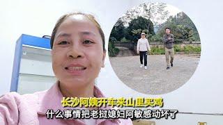 长沙阿姨开车来山里买鸡，什么事情把老挝媳妇阿敏感动坏了