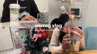 VLOG:大学生の日常、クリスマスが待ち遠しい日々（作業DAYクリスマスツリーを飾る日️）おしゃれなカフェにも行ってきた🪽