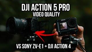 DJI ACTION 5 PRO IMAGE QUALITY vs SONY ZV-E1 + DJI ACTION 4