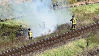  Firefighters Extinguish Fire Near￼ Louis Saint Laurent Ave Bridge  Milton Ontario  May 8th 2024