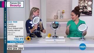 Zadro Beauty Products on HSN (Cordless Dual-Sided LED Lighted Vanity Mirror 10X/1X, Chrome)